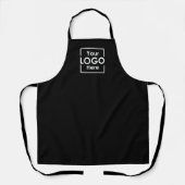 Zwart Gepersonaliseerde Business Logo Small Busine Schort (Voorkant)