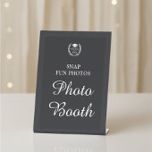 Zwart Gepersonaliseerde Foto Booth Graduation Part Reclamebord Met Voetstuk