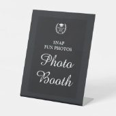 Zwart Gepersonaliseerde Foto Booth Graduation Part Reclamebord Met Voetstuk (Voorkant)