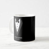 Zwart-gepersonaliseerde Groomsman Koffiemok (Voorkant links)