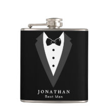 Zwart gepersonaliseerde Groomsman Vinyl Wrapped Fl