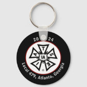 Zwart-gepersonaliseerde middelbare school klasse 2 sleutelhanger (Voorkant)