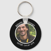 Zwart-gepersonaliseerde middelbare school klasse 2 sleutelhanger (Achterkant)