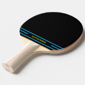 Zwart gepersonaliseerde Ping Pong Paddle Tafeltennisbatje (Voorkant Gekanteld)