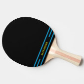 Zwart gepersonaliseerde Ping Pong Paddle Tafeltennisbatje (Zijkant)