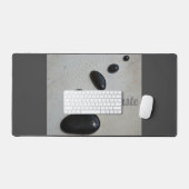 Zwart Gepolijst Zen Stones Garden Grey Bureaumat (Keyboard & Muis)