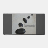 Zwart Gepolijst Zen Stones Garden Grey Bureaumat (Voorkant)