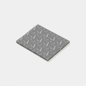 Zwart gereedschapspatroon post-it® notes (Schuin)