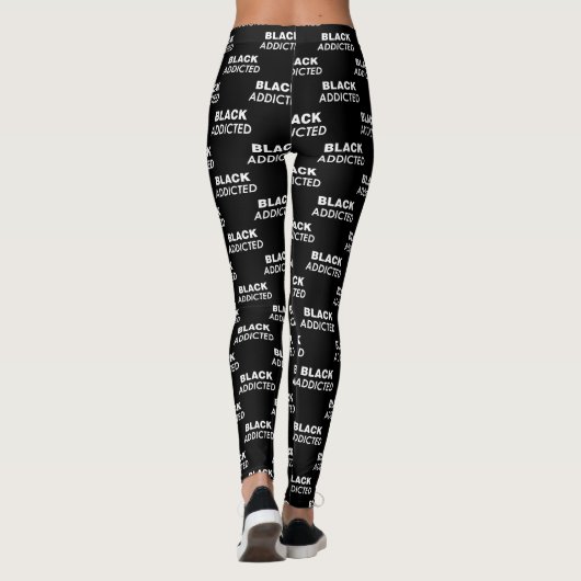 Zwart gerichte QOS Queen of Spades Leggings (Achterkant)