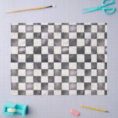 Zwart geruit decoratief tissuepapier (Craft)