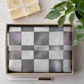 Zwart geruit decoratief tissuepapier (Geschenk)