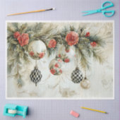 Zwart geruit en Rozen Tissuepapier (Craft)