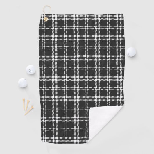 Zwart geruit golfhanddoek (Insitu)
