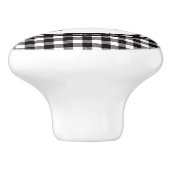 Zwart geruit keramische knop (Zijkant)