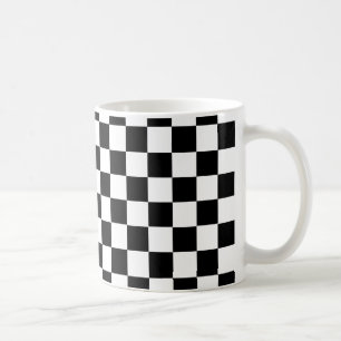 Zwart geruit patroon koffiemok