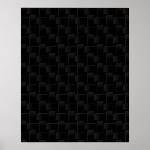 Zwart geruit patroon poster