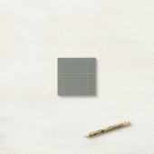 Zwart geruit patroon Slank raster ontwerp Kantoor Post-it® Notes (Op bureau)