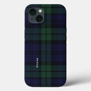 Zwart geruite Black Watch Tartan iPhone 13 Hoesje