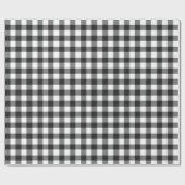 Zwart geruite Buffel Check Pattern Cadeaupapier (Vlak)