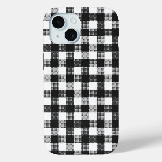 Zwart geruite Buffel Check Pattern Case-Mate iPhone Case (Achterkant)
