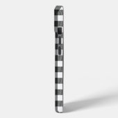 Zwart geruite Buffel Check Pattern Case-Mate iPhone Case (Achterkant / Links)