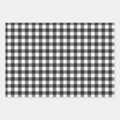 Zwart geruite Buffel Check Pattern Inpakpapier Vel (Voorkant 3)