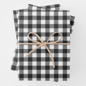 Zwart geruite Buffel Check Pattern Inpakpapier Vel (In situ)