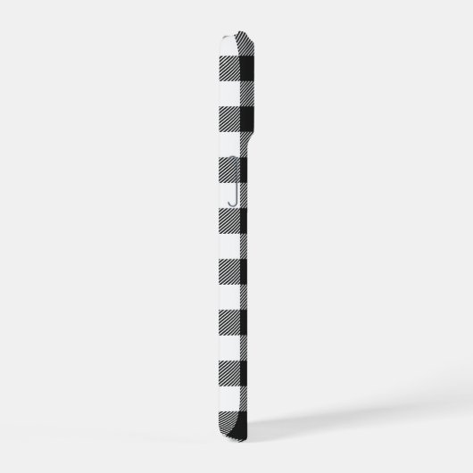 Zwart geruite Buffel Check Pattern iPhone 15 Case (Rechterkant)