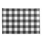 Zwart geruite Buffel Check Pattern Kussensloop (Achterkant-Rechts)