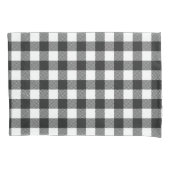 Zwart geruite Buffel Check Pattern Kussensloop (Voorkant-Links)