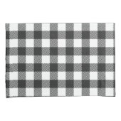 Zwart geruite Buffel Check Pattern Kussensloop (Voorkant-Rechts)