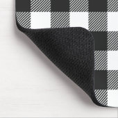 Zwart geruite Buffel Check Pattern Muismat (Hoek)