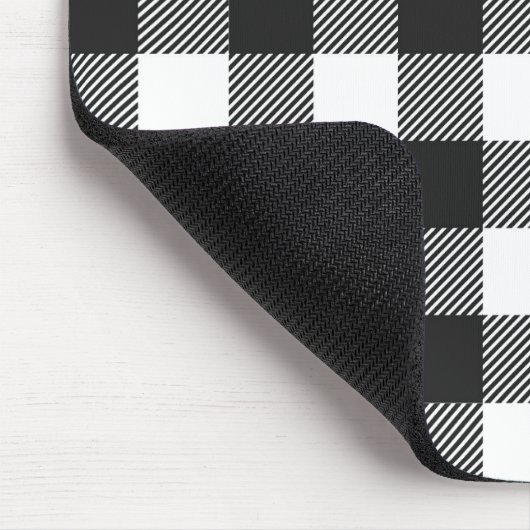Zwart geruite Buffel Check Pattern Muismat (Hoek)