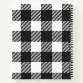 Zwart geruite Buffel Check Pattern Notitieboek (Achterkant)