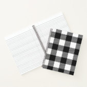 Zwart geruite Buffel Check Pattern Notitieboek (Binnen)