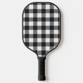 Zwart geruite Buffel Check Pattern Pickleball Paddle (Voorkant)