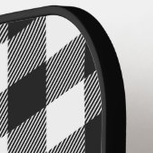 Zwart geruite Buffel Check Pattern Pickleball Paddle (Links Detail)