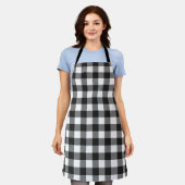 Zwart geruite Buffel Check Pattern Schort (Gedragen)