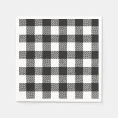 Zwart geruite Buffel Check Pattern Servet (Voorkant)