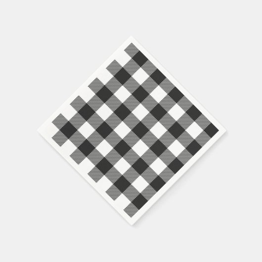 Zwart geruite Buffel Check Pattern Servet (Hoek)