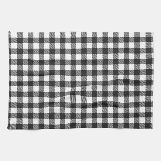 Zwart geruite Buffel Check Pattern Theedoek (Horizontaal)