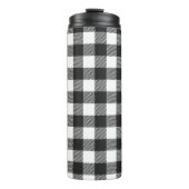 Zwart geruite Buffel Check Pattern Thermosbeker (Voorkant)