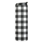 Zwart geruite Buffel Check Pattern Thermosbeker (Gedraaid links)