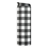 Zwart geruite Buffel Check Pattern Thermosbeker (Geroteerd rechts)