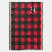 Zwart geruite Custom Throw Deken (Voorkant Verticaal)