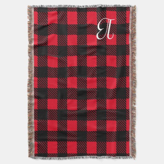 Zwart geruite Custom Throw Deken (Voorkant Verticaal)