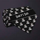 Zwart geruite foto stropdas