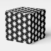 Zwart geschenk met witte sneeuwster bedankdoosjes (Voorkant Zijde)