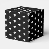 Zwart geschenk met witte sneeuwster bedankdoosjes (Achterkant)