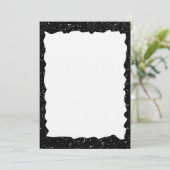 zwart gescheurd papier aangepaste rand Sjabloon Kaart (Staand voorkant)